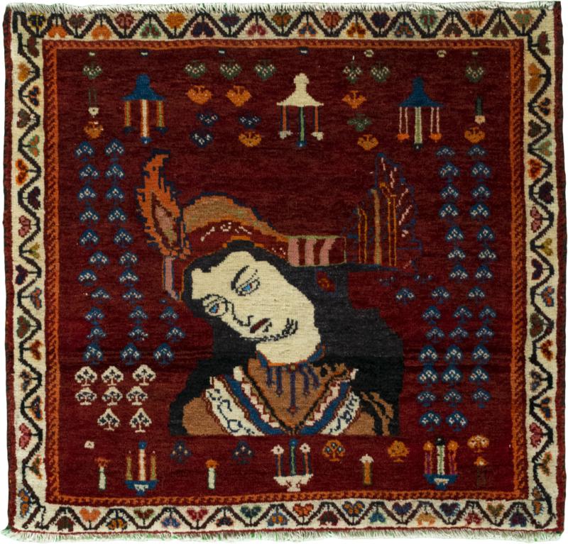 Persian Rug Shiraz 61x66 61x66, Persian Rug Knotted by hand