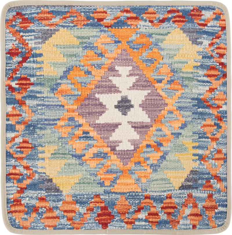 Afghan rug Kilim Afghan Cushion Cover 50x50 50x50, Persian Rug Knotted by hand
