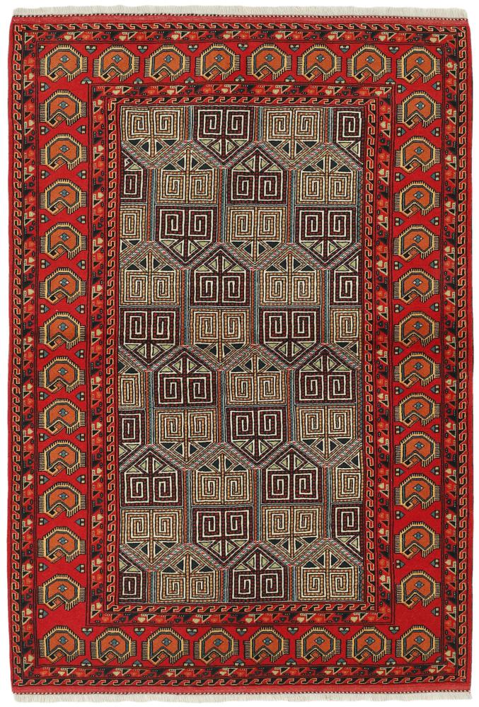 Persian Rug Turkaman 197x139 197x139, Persian Rug Knotted by hand