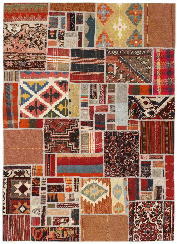 Tapete persa Kilim Patchwork 199x141 199x141, Tapete persa Tecido à mão