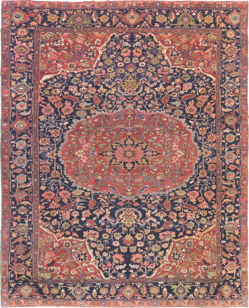 Persian Rug Heriz Serapi Antique 419x350 419x350, Persian Rug Knotted by hand