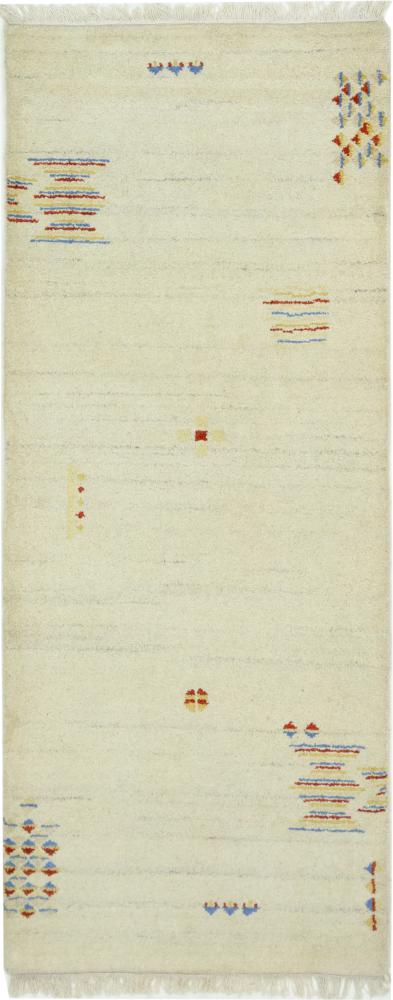 Indo rug Gabbeh 6'6"x2'8" 6'6"x2'8", Persian Rug Knotted by hand