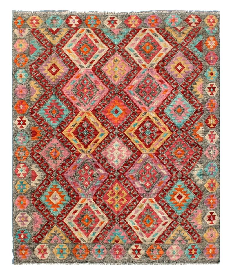 Afghan rug Kilim Afghan 7'9"x5'9" 7'9"x5'9", Persian Rug Woven by hand