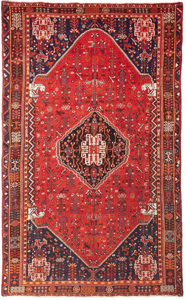 Persian Rug Shiraz 8'6"x5'3" 8'6"x5'3", Persian Rug Knotted by hand