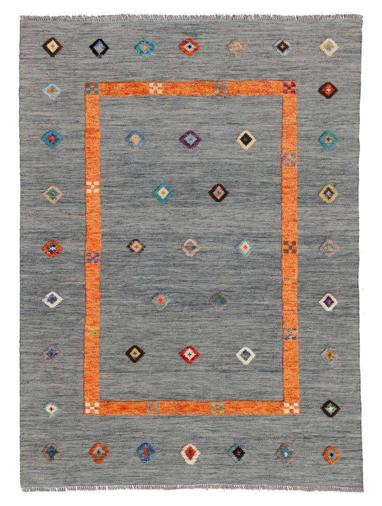 Alfombra afgana Kilim Afghan Nimbaft Edition 187x146 187x146, Alfombra persa Tejido a mano