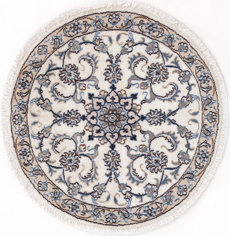 Tappeto persiano Nain 101x101 101x101, Tappeto persiano Annodato a mano