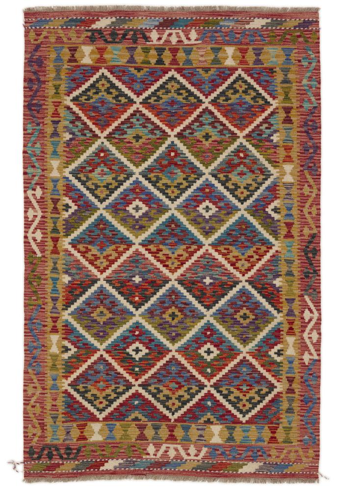 Tapete afegão Kilim Afegão 194x122 194x122, Tapete persa Tecido à mão