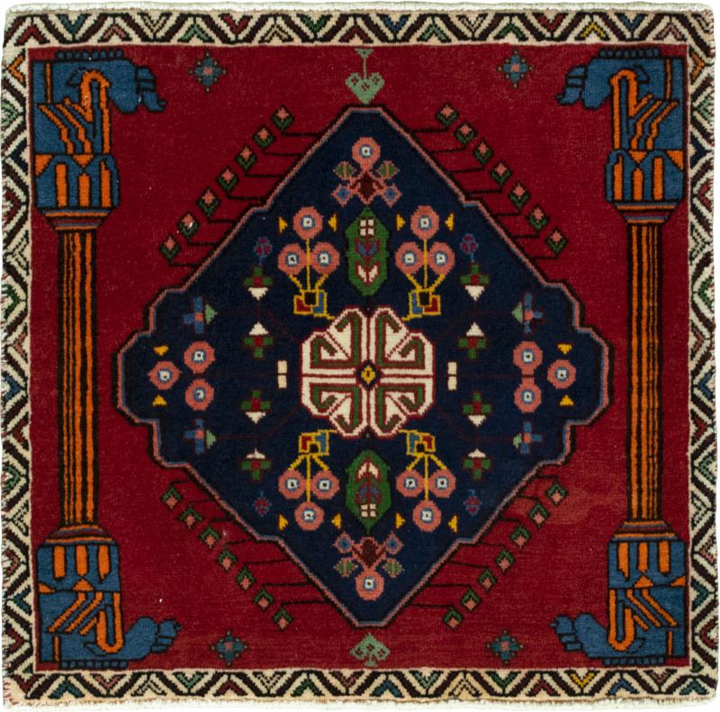Persian Rug Shiraz 62x66 62x66, Persian Rug Knotted by hand