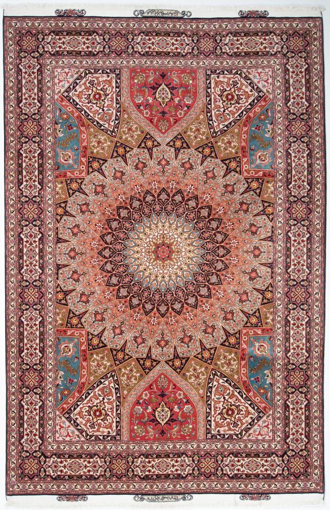 Tapete persa Tabriz 50Raj 308x203 308x203, Tapete persa Atado à mão