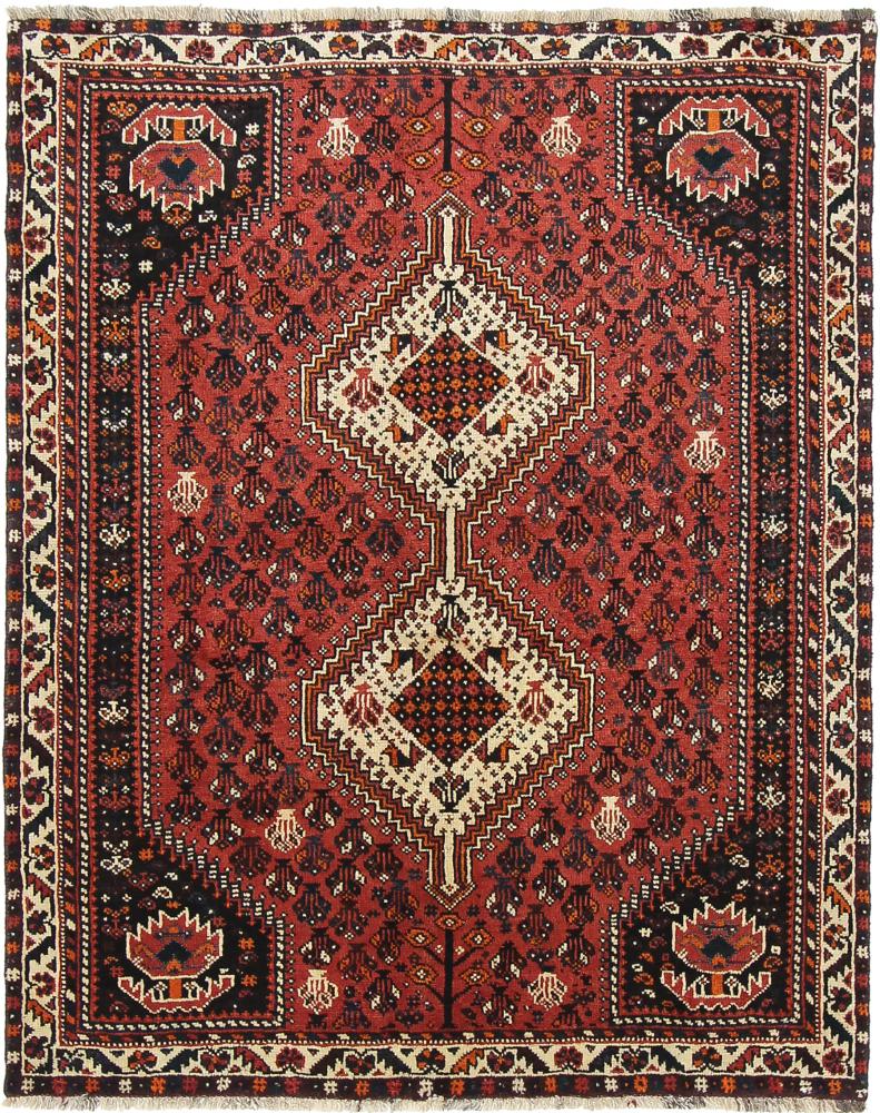 Tapete persa Ghashghai 194x157 194x157, Tapete persa Atado à mão