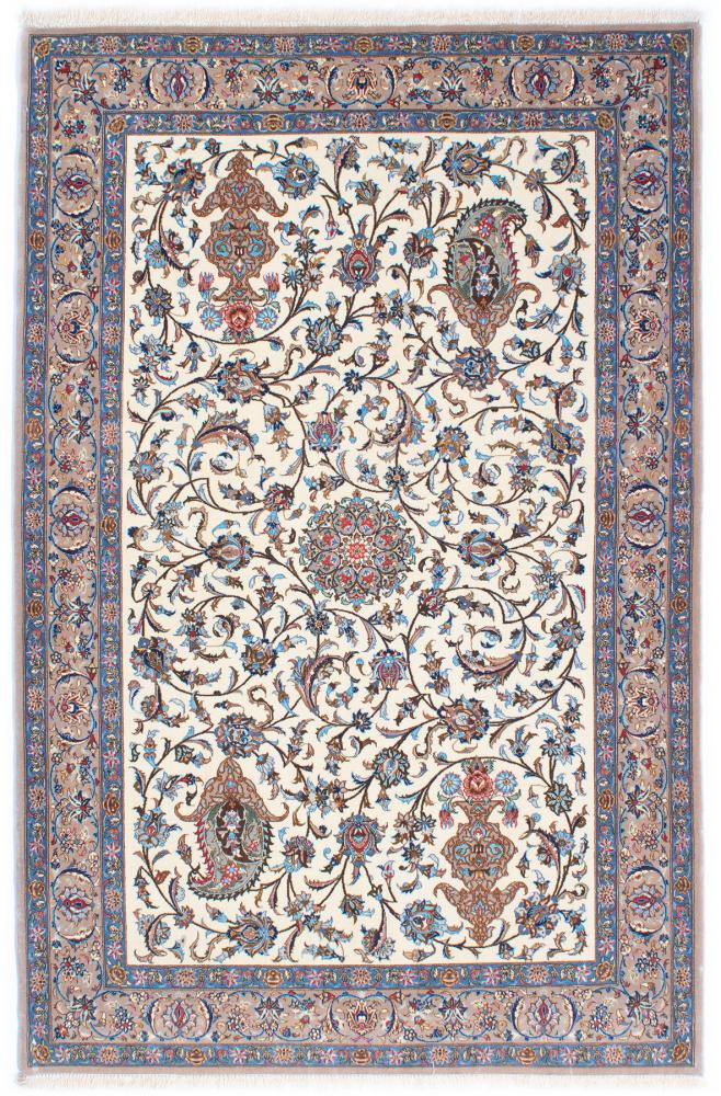 Perzsa szőnyeg Iszfahán Selyemfonal 6'10"x4'4" 6'10"x4'4", Perzsa szőnyeg Kézzel csomózva