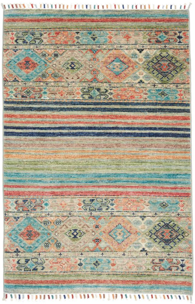 Pakistani rug Design Arijana 4'0"x2'8" 4'0"x2'8", Persian Rug Knotted by hand