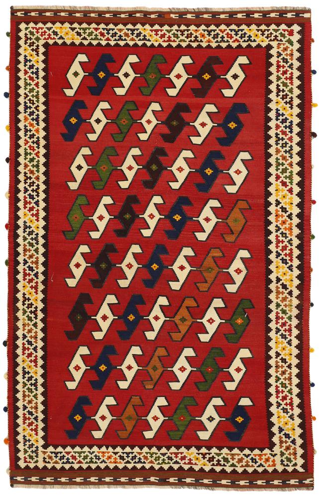 Tapete persa Kilim Fars 246x156 246x156, Tapete persa Tecido à mão