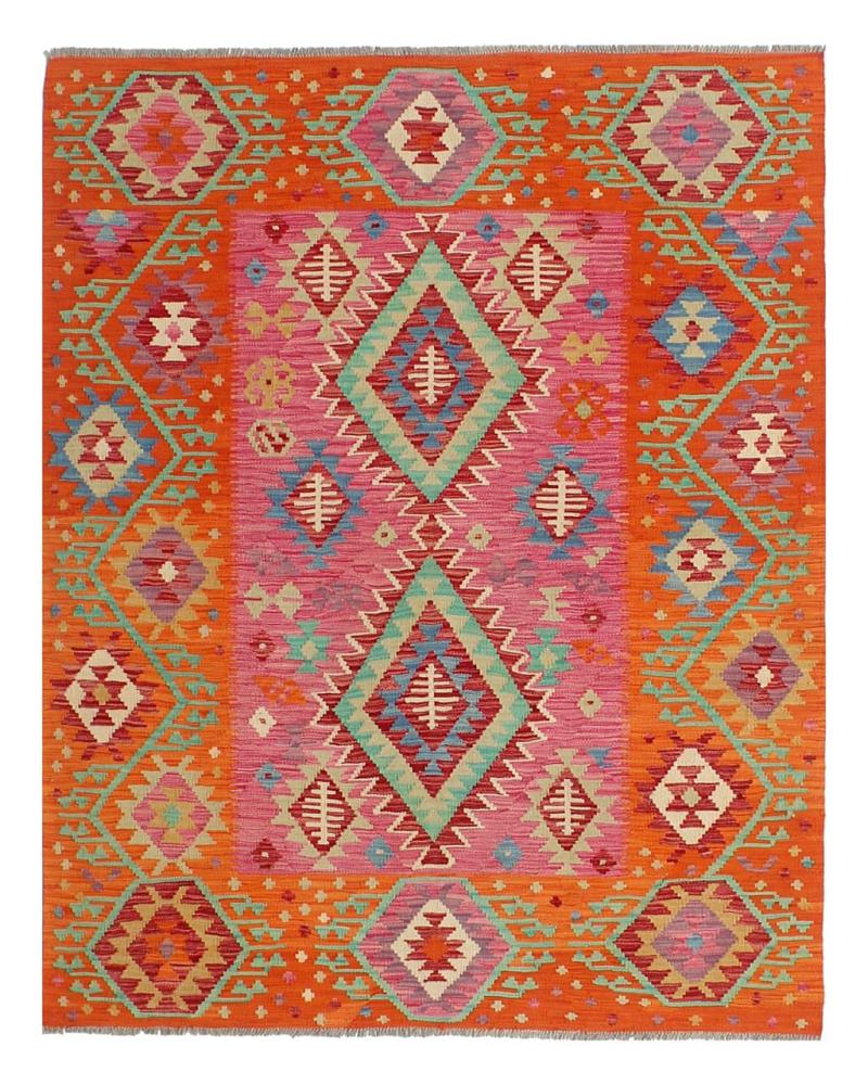Afghan rug Kilim Afghan 6'6"x5'2" 6'6"x5'2", Persian Rug Woven by hand