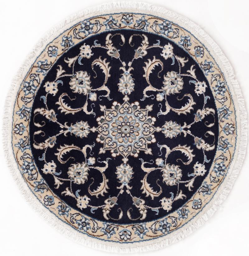 Tapis persan Naïn 101x99 101x99, Tapis persan Noué à la main