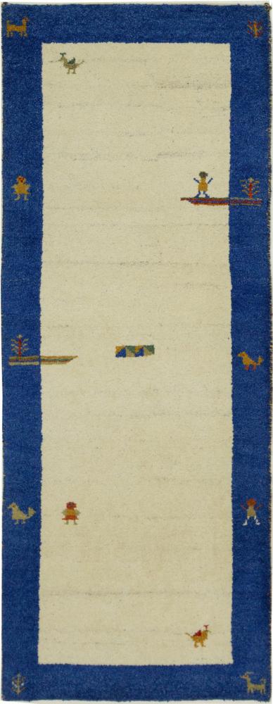 Indo rug Gabbeh 6'3"x2'6" 6'3"x2'6", Persian Rug Knotted by hand