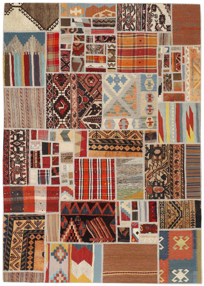 Tapete persa Kilim Patchwork 201x139 201x139, Tapete persa Tecido à mão