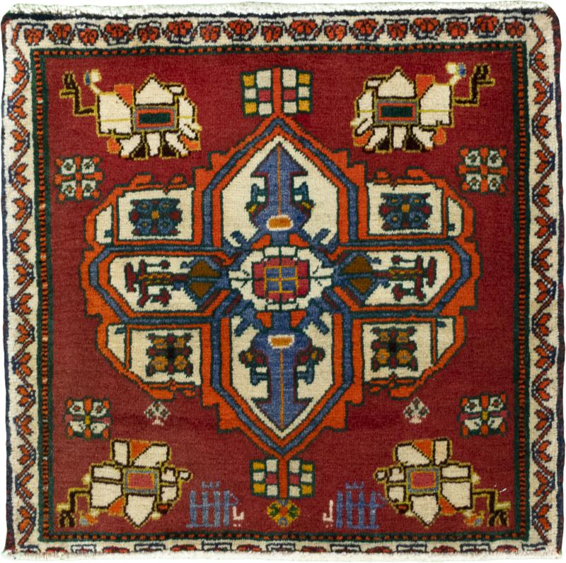 Persian Rug Shiraz 54x58 54x58, Persian Rug Knotted by hand