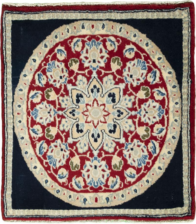 Perzisch tapijt Yazd 73x64 73x64, Perzisch tapijt Handgeknoopte