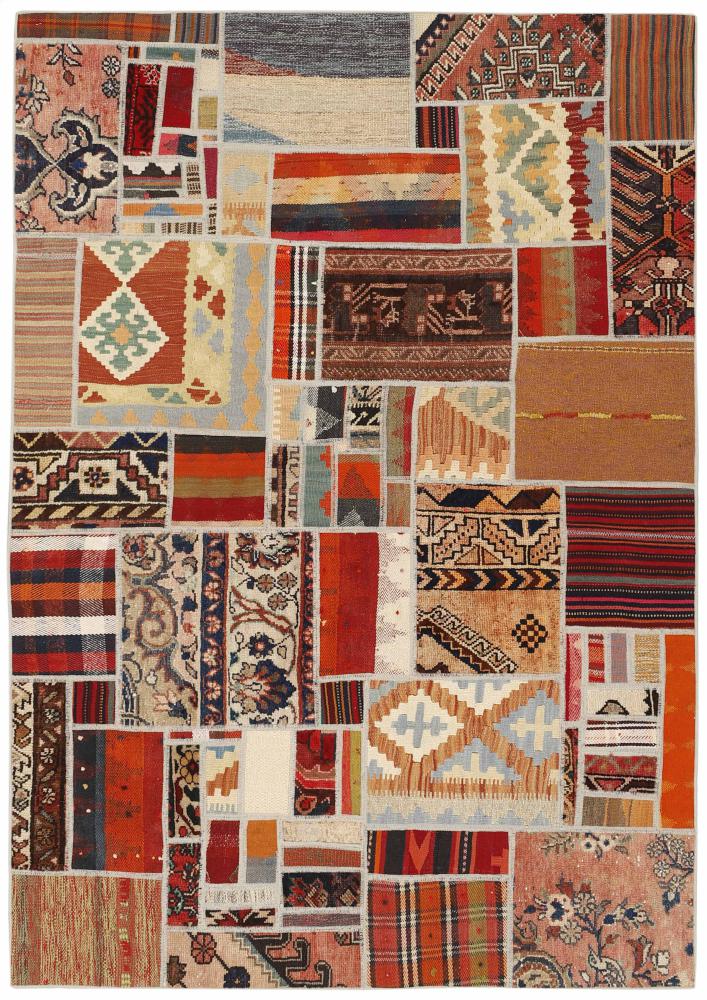 Tapete persa Kilim Patchwork 201x139 201x139, Tapete persa Tecido à mão