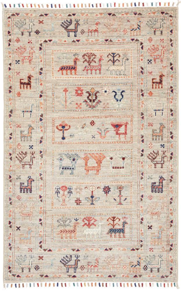 Pakistani rug Design Arijana 4'0"x2'7" 4'0"x2'7", Persian Rug Knotted by hand