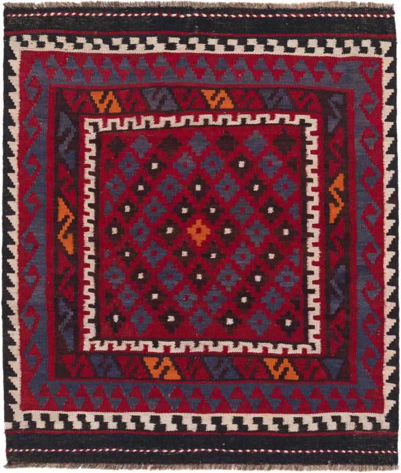 Afghan rug Kilim Afghan Antique 107x94 107x94, Persian Rug Woven by hand
