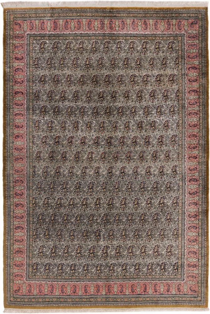 Perserteppich Ghom Seide 209x143 209x143, Perserteppich Handgeknüpft