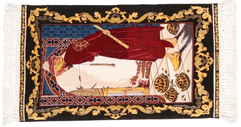  Hereke Silk 55x34 55x34, Persian Rug Knotted by hand
