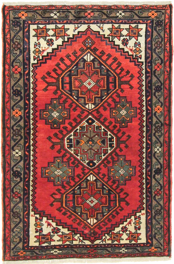 Tapete persa Hamadan 146x94 146x94, Tapete persa Atado à mão