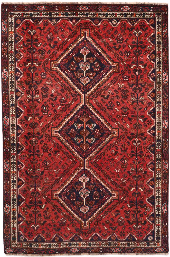 Persisk tæppe Shiraz 287x191 287x191, Persisk tæppe Knyttet i hånden