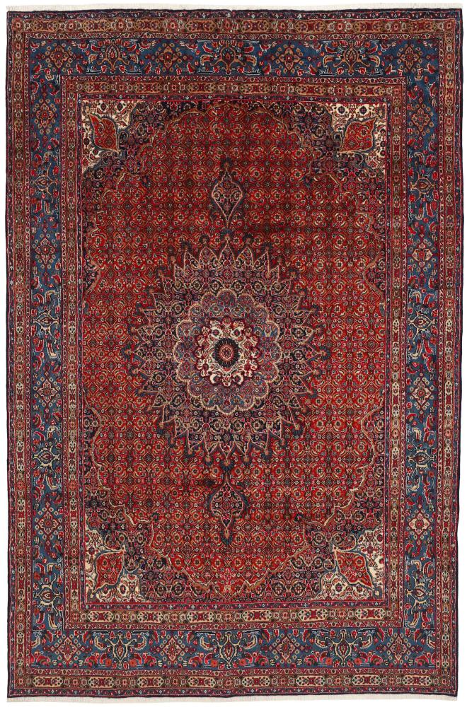 Persian Rug Moud Mahi 10'0"x6'7" 10'0"x6'7", Persian Rug Knotted by hand