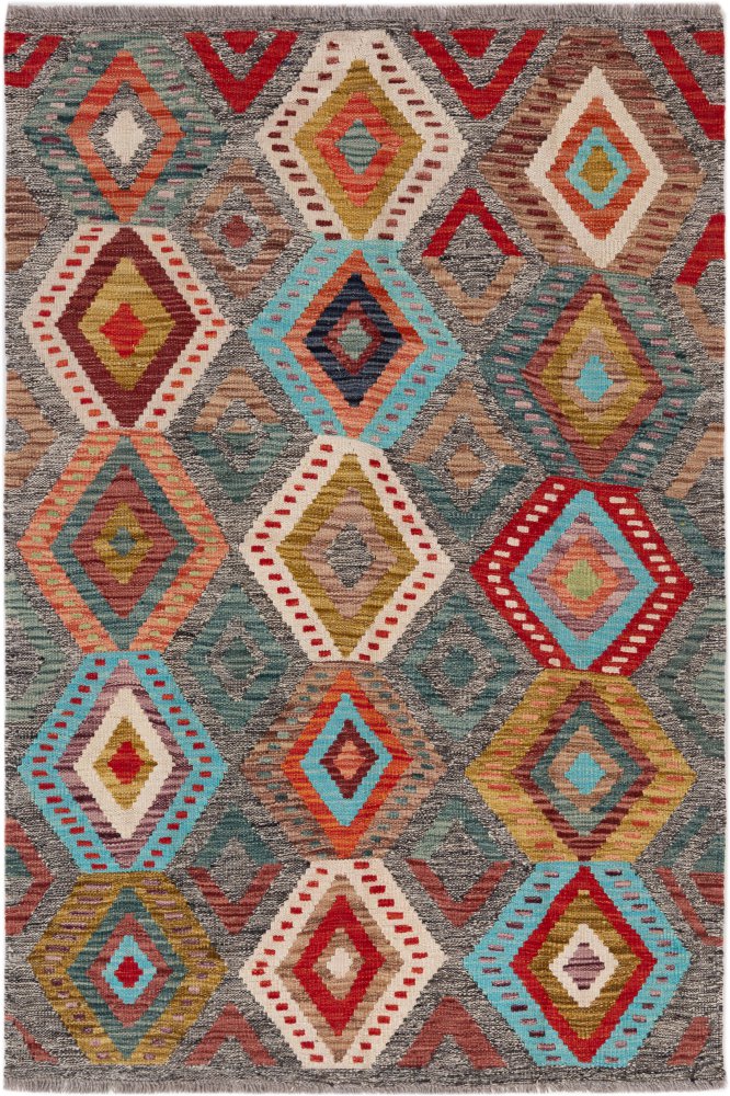 Afghan rug Kilim Afghan 5'1"x3'5" 5'1"x3'5", Persian rug Handwoven