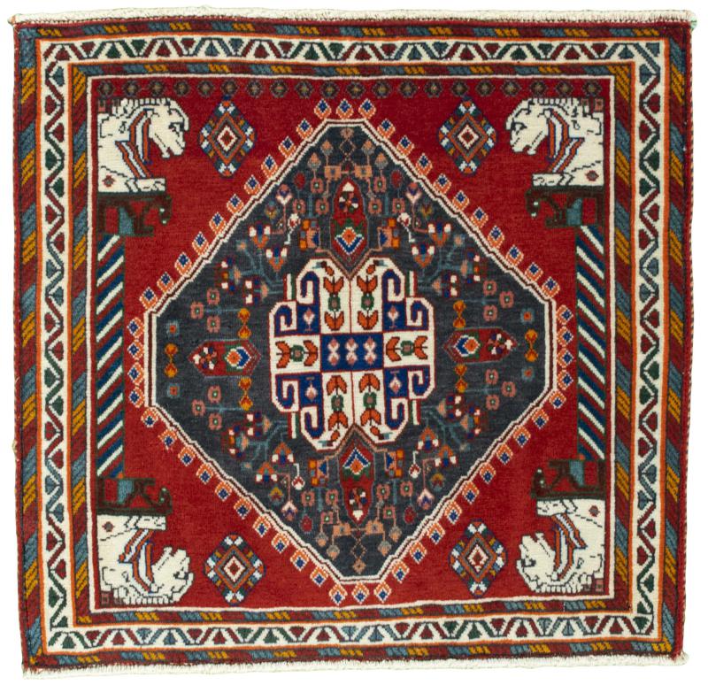 Περσικό χαλί Shiraz 64x69 64x69, Περσικό χαλί Οι κόμποι έγιναν με το χέρι