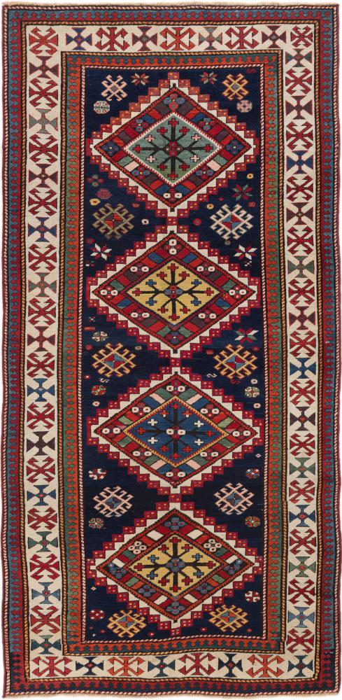 Russischer Teppich Kazak Alt 236x115 236x115, Perserteppich Handgeknüpft