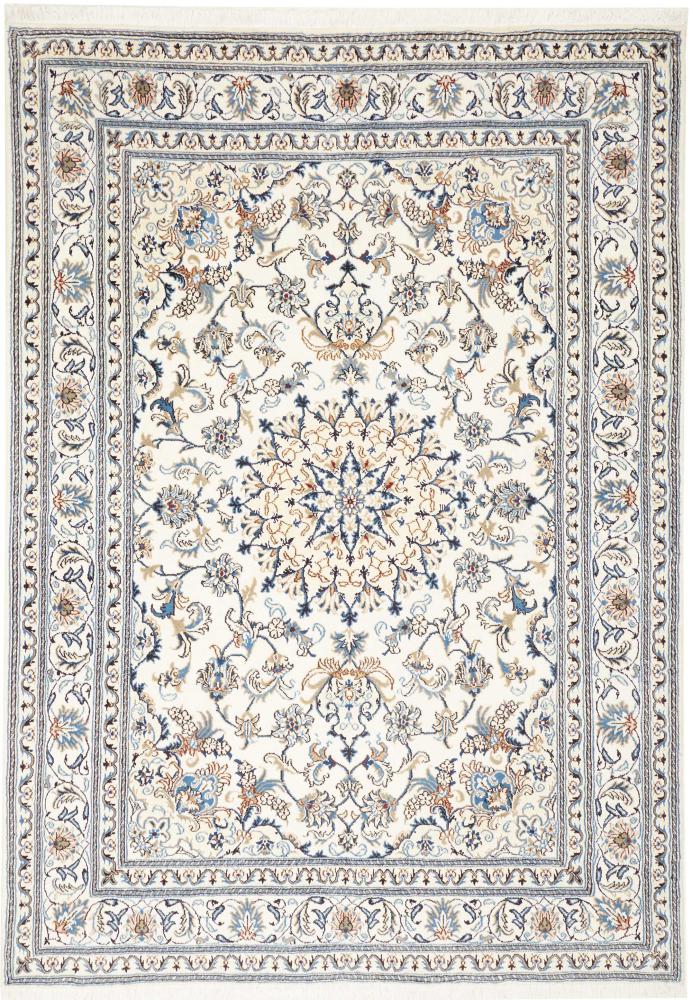 Persian Rug Nain 7'8"x5'6" 7'8"x5'6", Persian Rug Knotted by hand