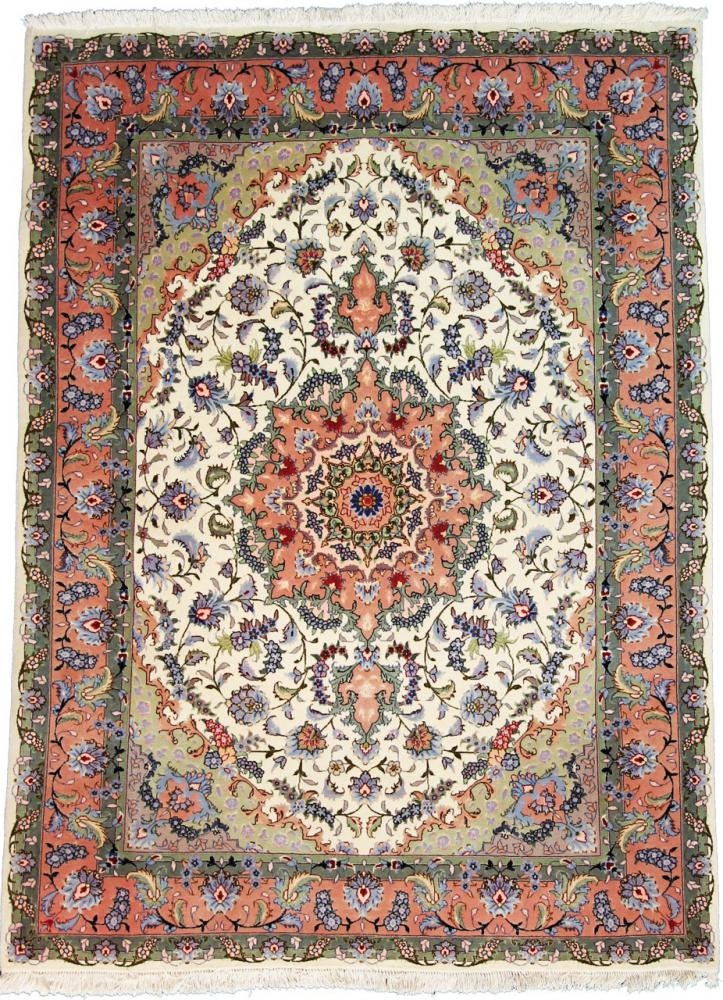 Perzisch tapijt Tabriz 60Raj Zijden Pool 203x150 203x150, Perzisch tapijt Handgeknoopte