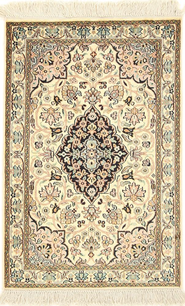 Indischer Teppich Kaschmir Seide 94x62 94x62, Perserteppich Handgeknüpft