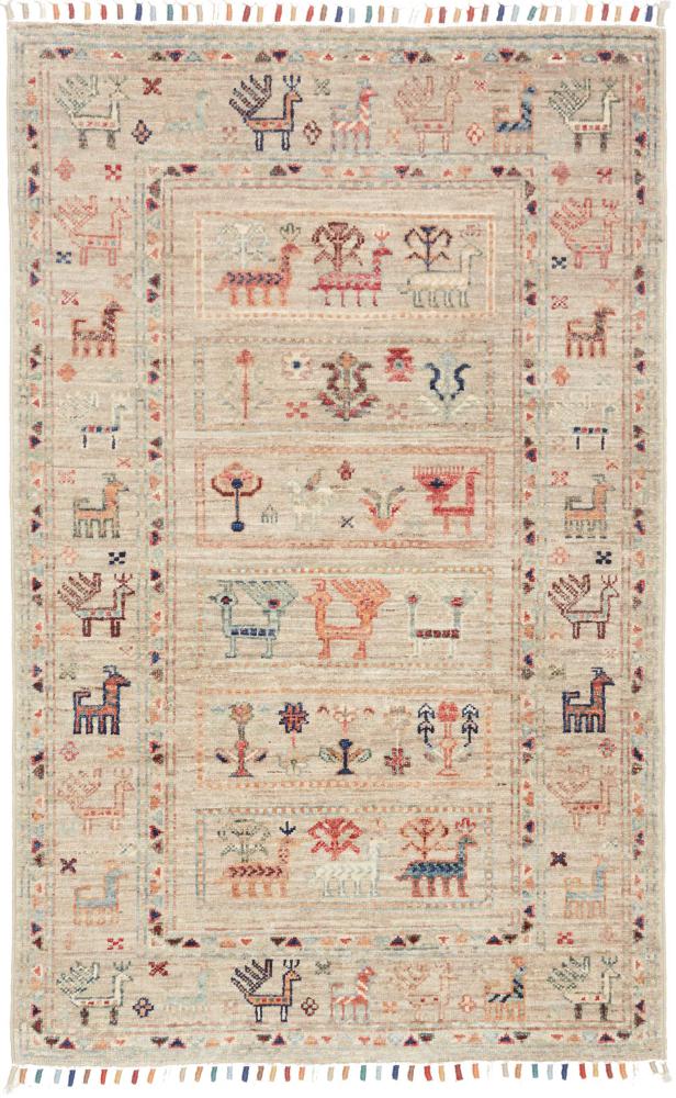Pakistani rug Design Arijana 4'0"x2'7" 4'0"x2'7", Persian Rug Knotted by hand