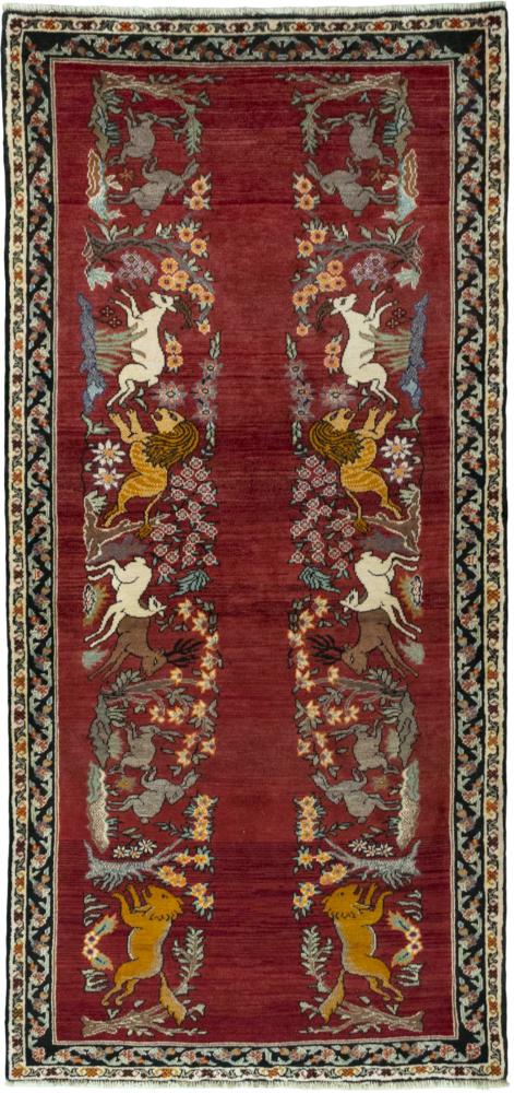 Tapis persan Persan Gabbeh Ancien 257x119 257x119, Tapis persan Noué à la main