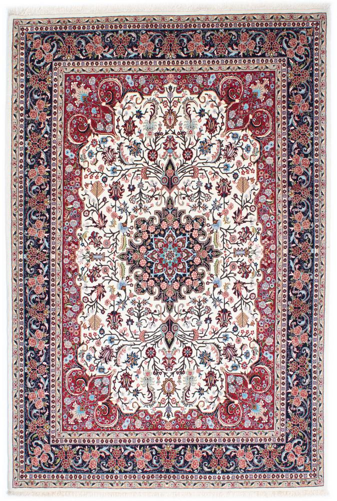 Tapete persa Isfahan Ilam Fio de Seda 211x140 211x140, Tapete persa Atado à mão