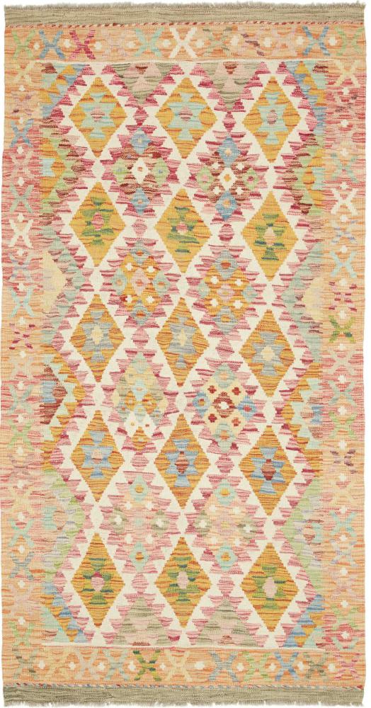 Afghansk tæppe Kelim Afghan 198x104 198x104, Persisk tæppe Håndvævet