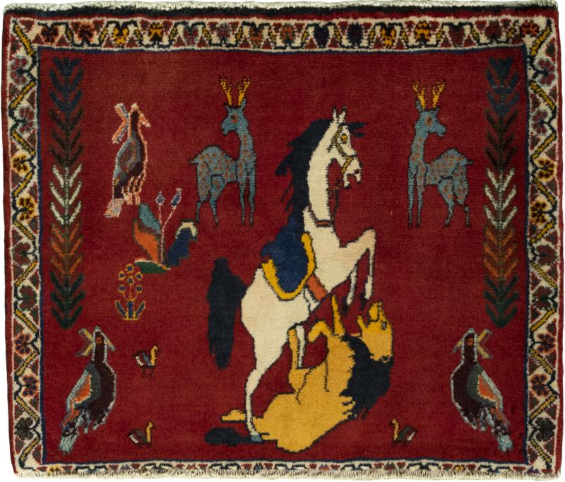 Persialainen matto Persia Gabbeh Ghashghai 57x72 57x72, Persialainen matto Solmittu käsin
