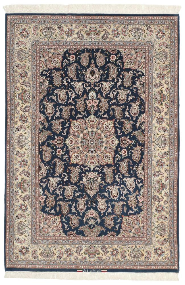 Alfombra persa Isfahán Urdimbre de Seda 199x133 199x133, Alfombra persa Anudado a mano