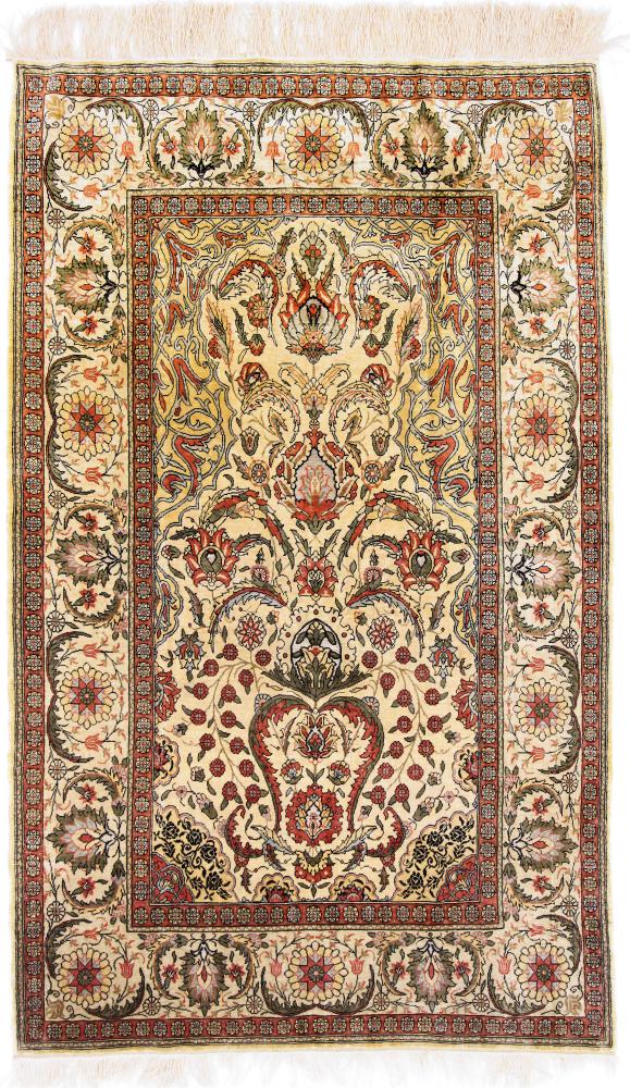 Tapete persa Ghom Seda 119x74 119x74, Tapete persa Atado à mão