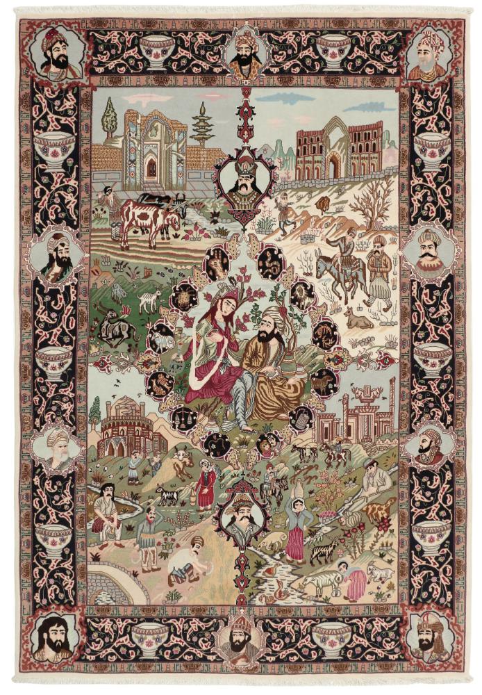 Persian Rug Tabriz 218x149 218x149, Persian Rug Knotted by hand