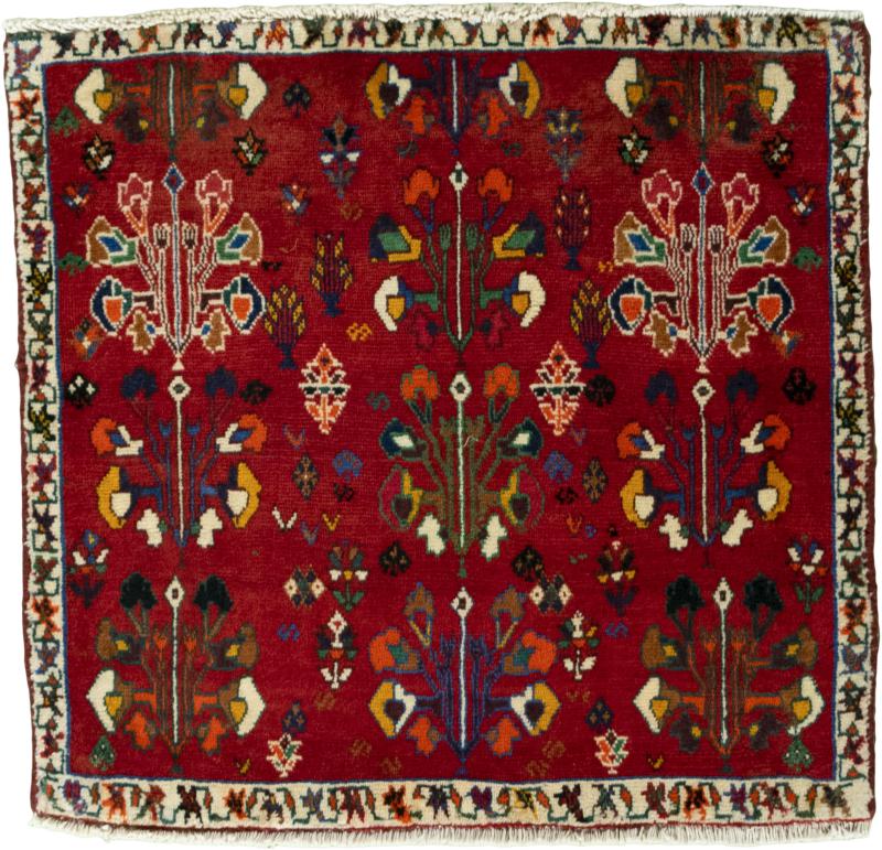 Persian Rug Shiraz 63x64 63x64, Persian Rug Knotted by hand