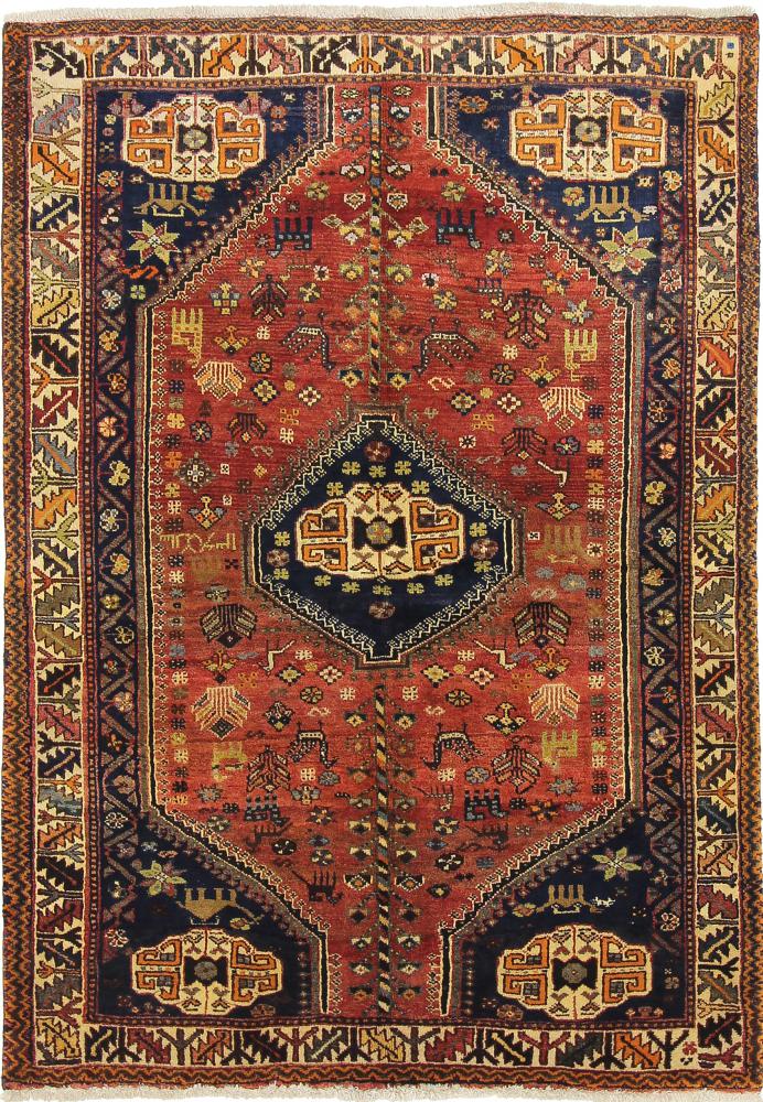 Tapete persa Ghashghai 218x155 218x155, Tapete persa Atado à mão