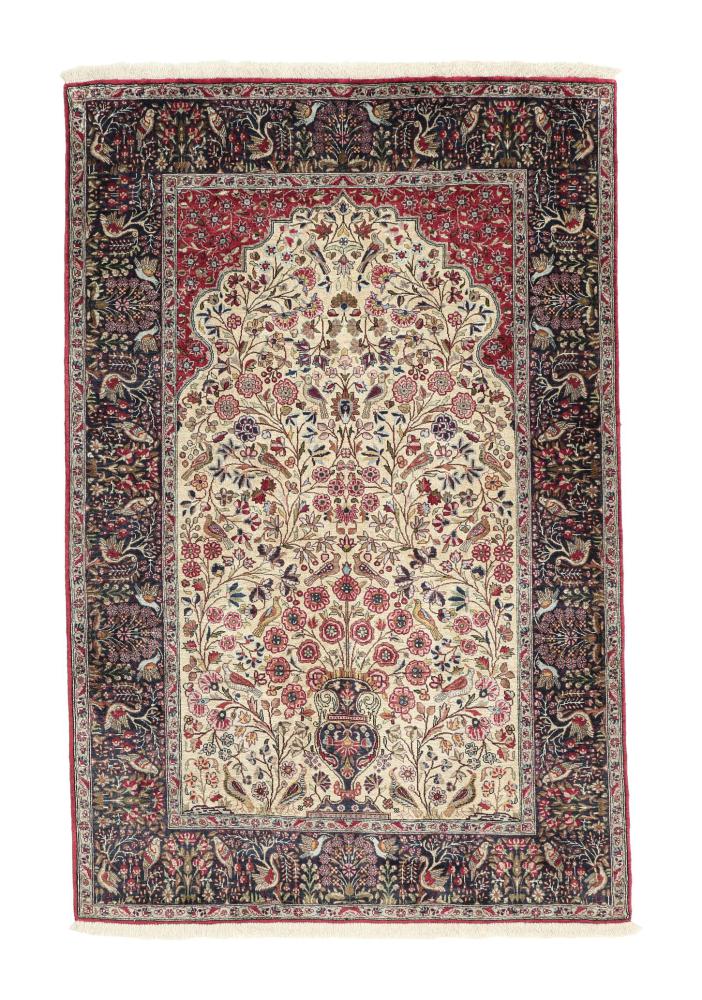 Tappeto persiano Keshan di Seta Antico 154x101 154x101, Tappeto persiano Annodato a mano