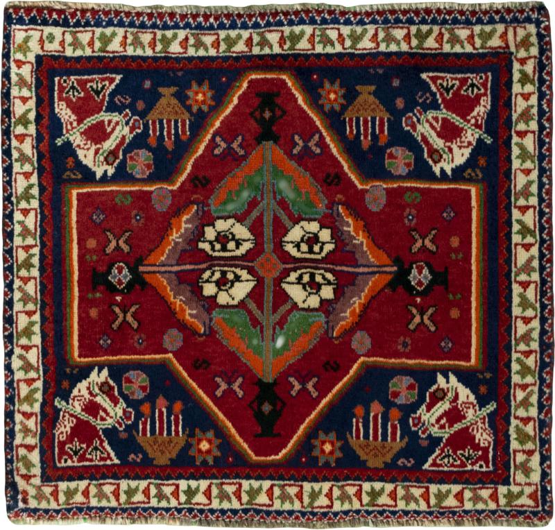 Persian Rug Shiraz 59x63 59x63, Persian Rug Knotted by hand