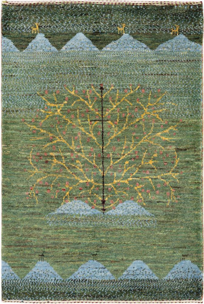 Tapis persan Persan Gabbeh Loribaft Atelier 90x62 90x62, Tapis persan Noué à la main